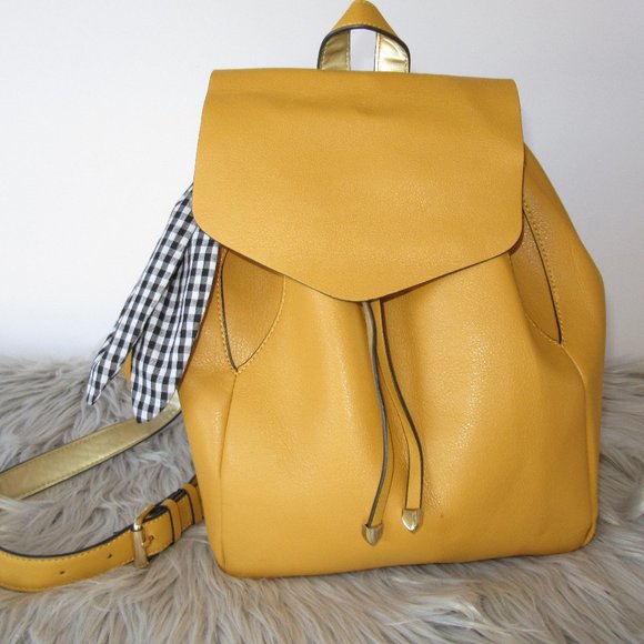 zara yellow backpack